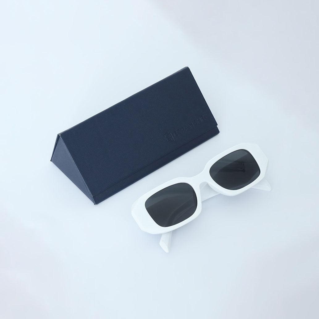Rectangle Shape Sunglass - White - Espanshe