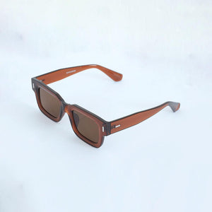 Vague Tinted Square Sunglass Brown - Espanshe