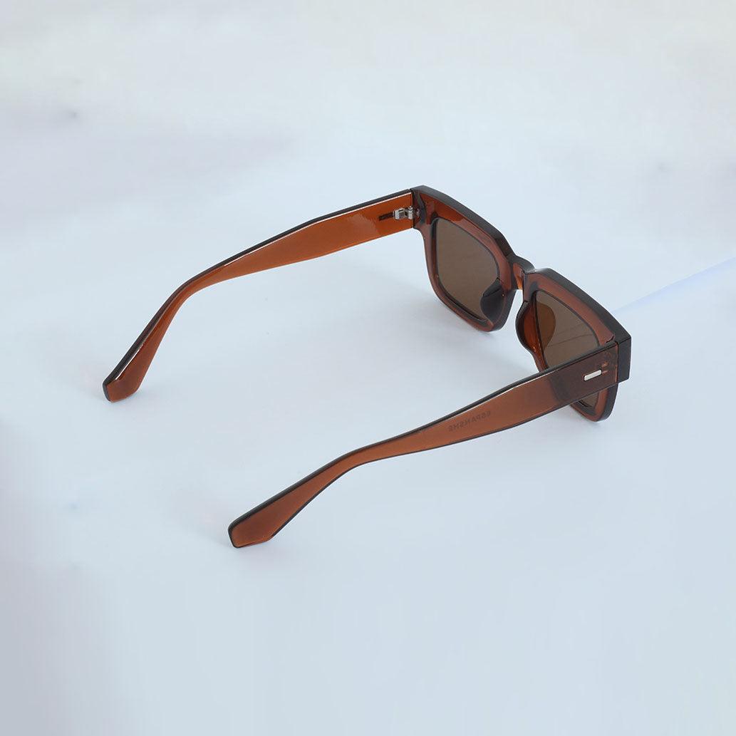 Vague Tinted Square Sunglass Brown - Espanshe