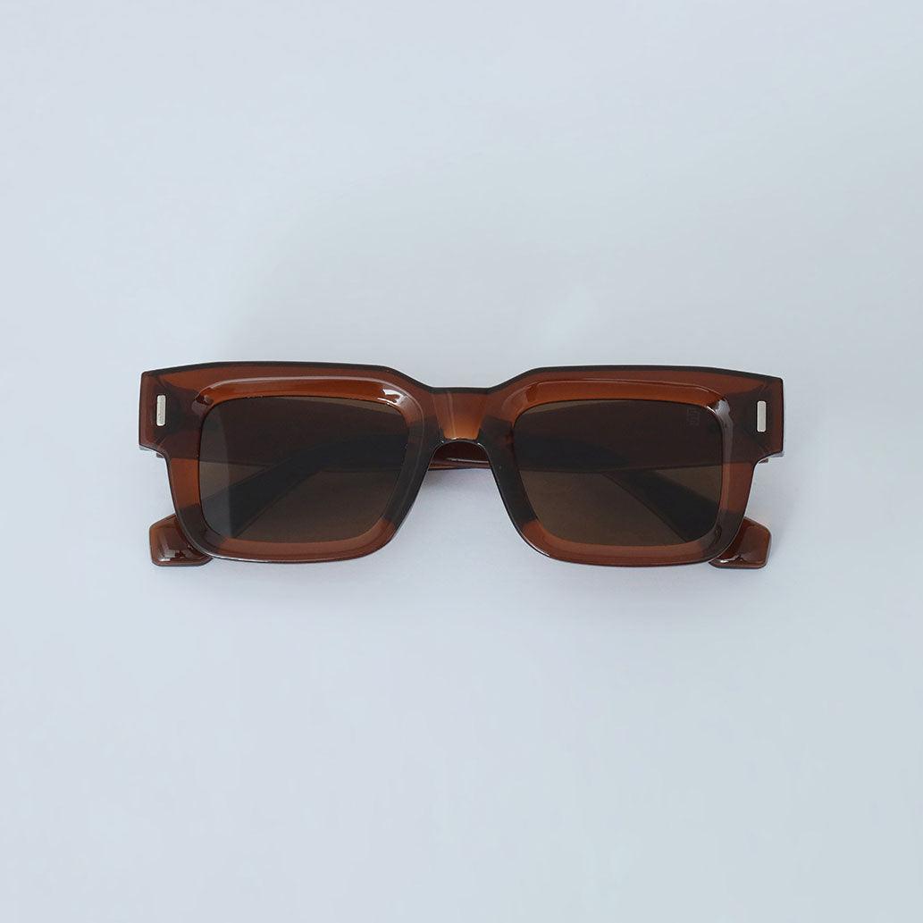 Vague Tinted Square Sunglass Brown - Espanshe