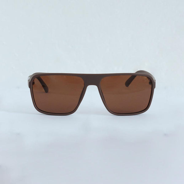 Rectangle Big Men Sunglass - Chocolate Brown - Espanshe