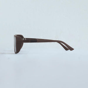 Rectangle Big Men Sunglass - Chocolate Brown - Espanshe