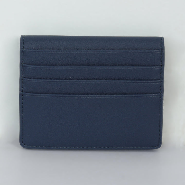 Two Folding Artificial Leather Card Holder Wallet - Blue - Espanshe