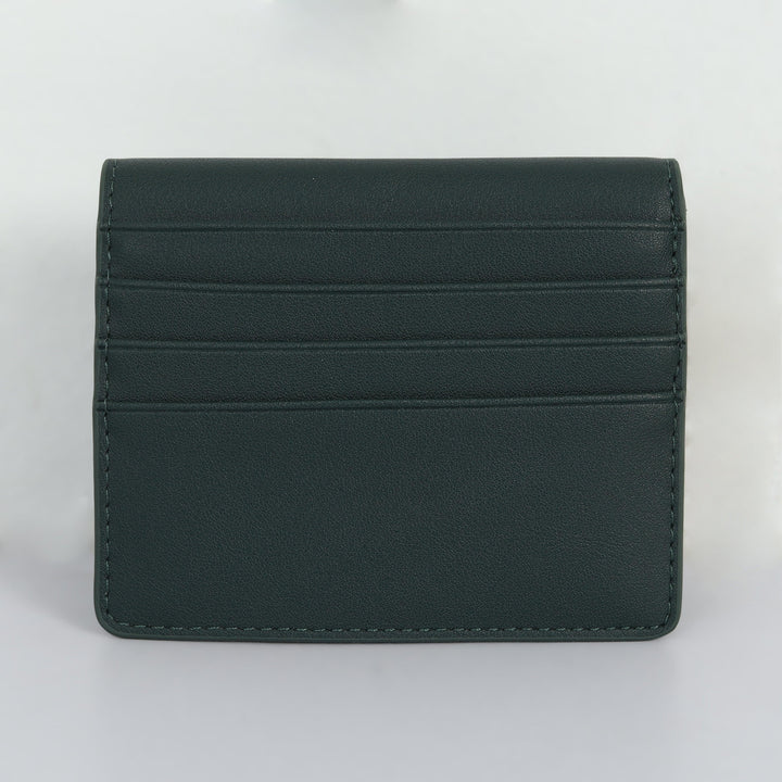 Two Folding Artificial Leather Card Holder Wallet - Green - Espanshe