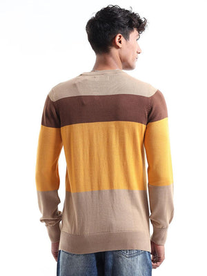Men's Multicolor Striped Sweater - Espanshe