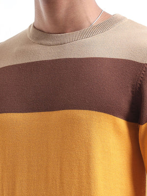 Men's Multicolor Striped Sweater - Espanshe