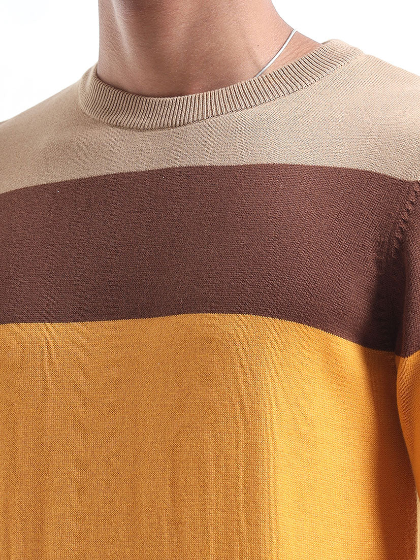 Men's Multicolor Striped Sweater - Espanshe