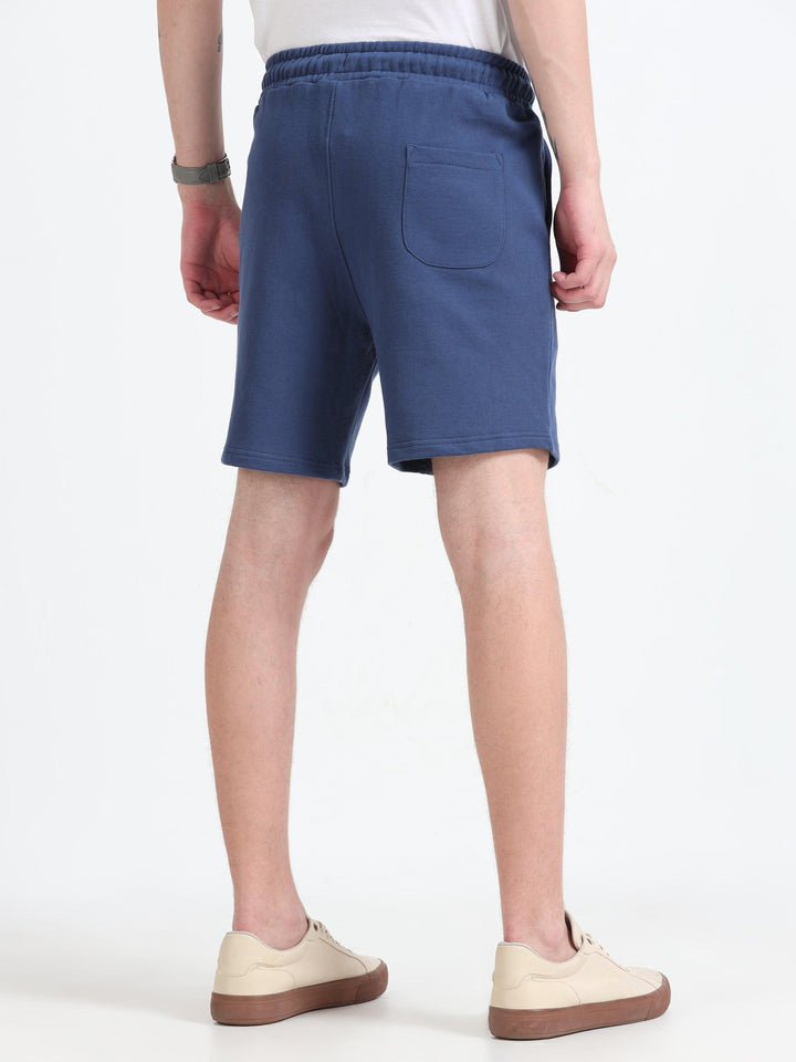 Asheran - Plain Cotton Shorts - Navy Blue - Espanshe