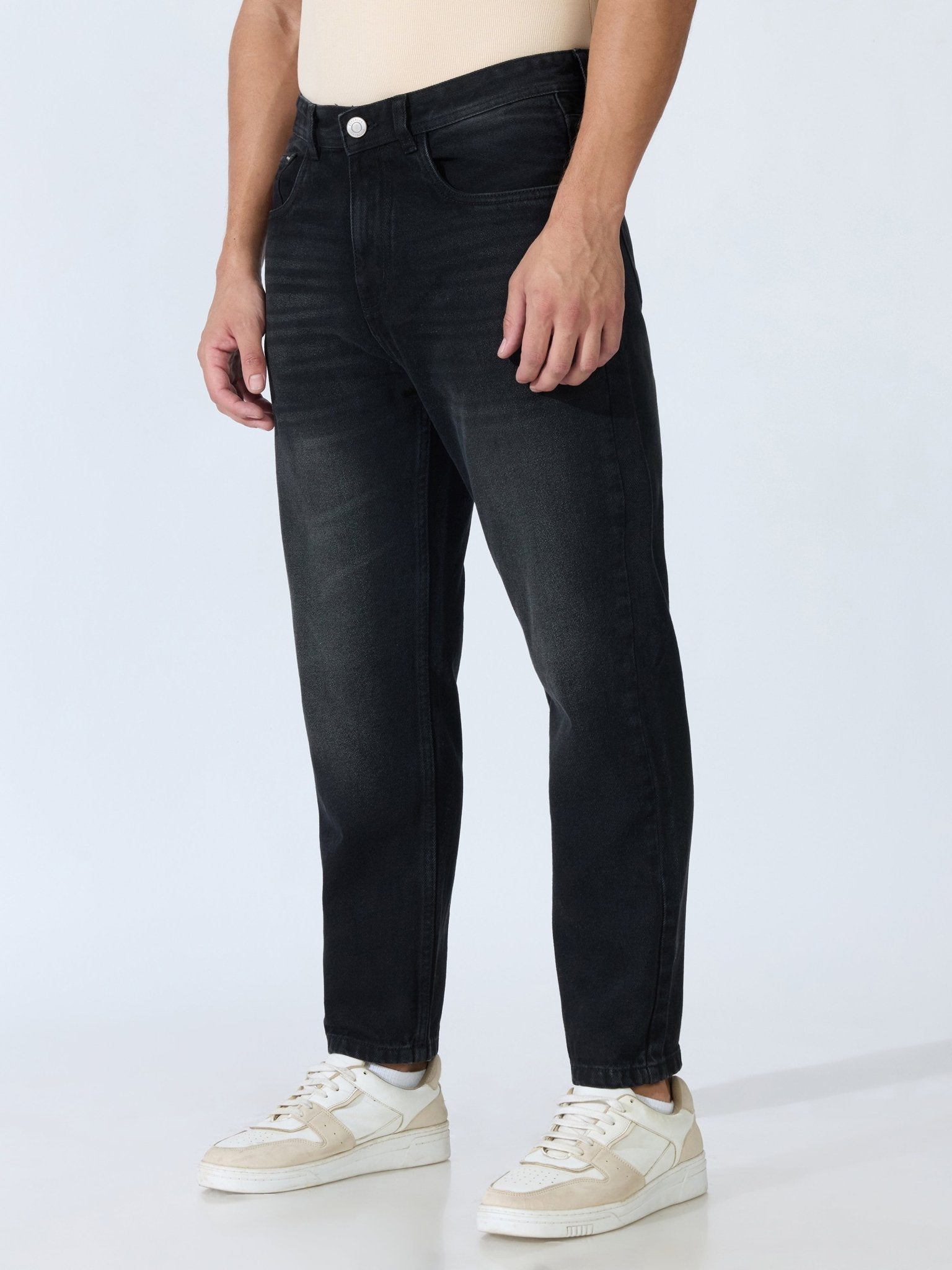 Jade - Crop Fit Jeans - Black Shade - Espanshe