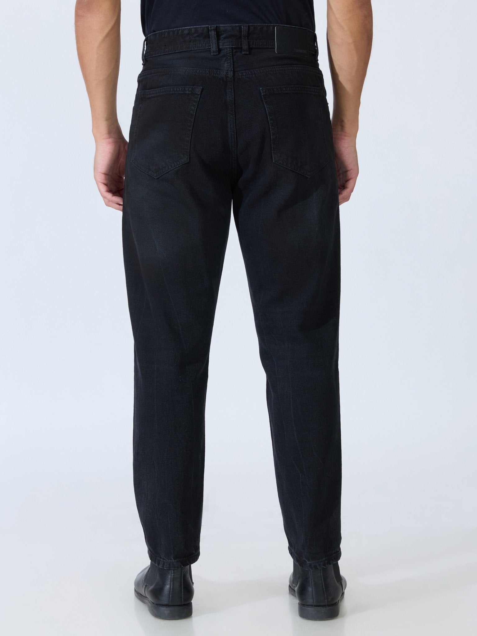 Jade - Crop Fit Jeans - Black - Espanshe