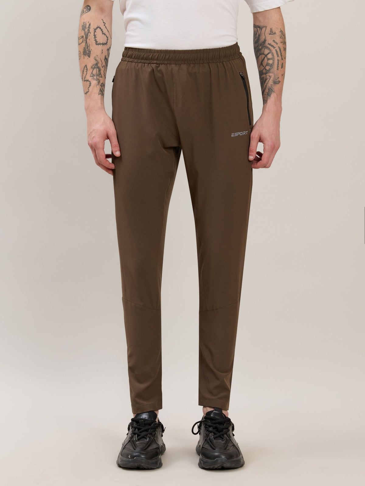 Klyra - Regular Track Pant - Dark Brown - Espanshe