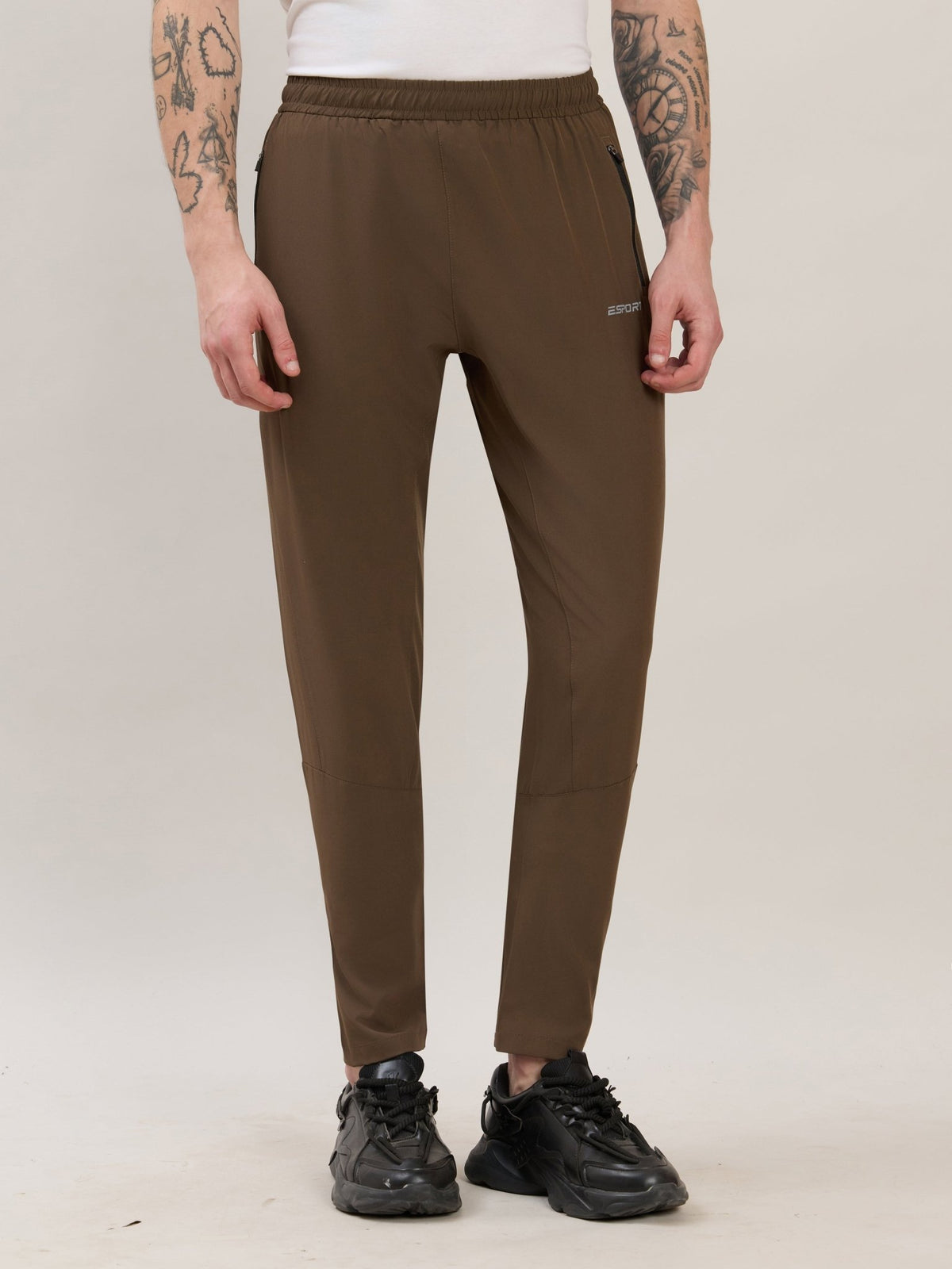 Klyra - Regular Track Pant - Dark Brown - Espanshe
