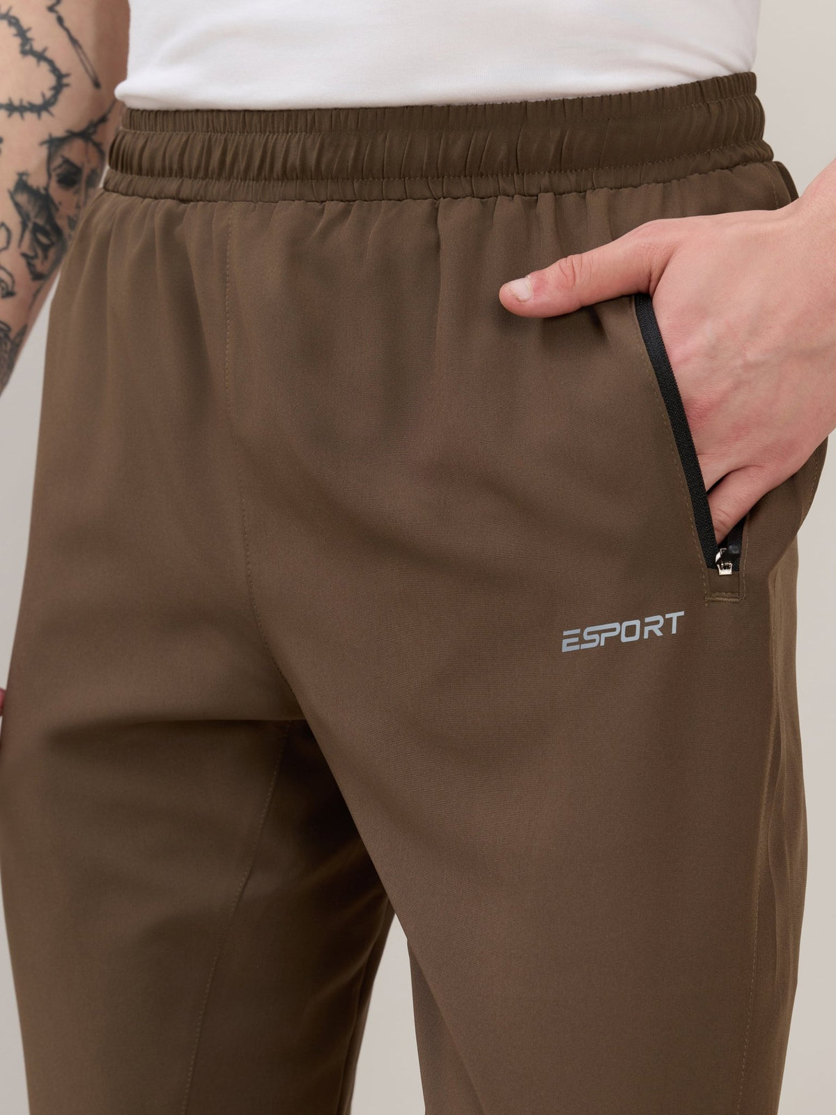 Klyra - Regular Track Pant - Dark Brown - Espanshe