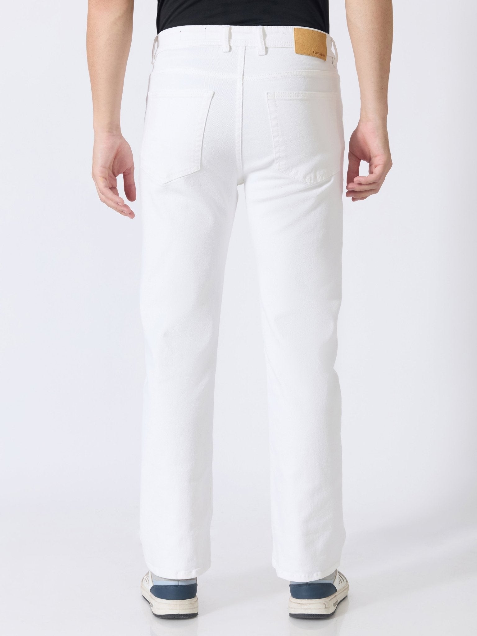 Linear - Straight Fit Jeans - White - Espanshe