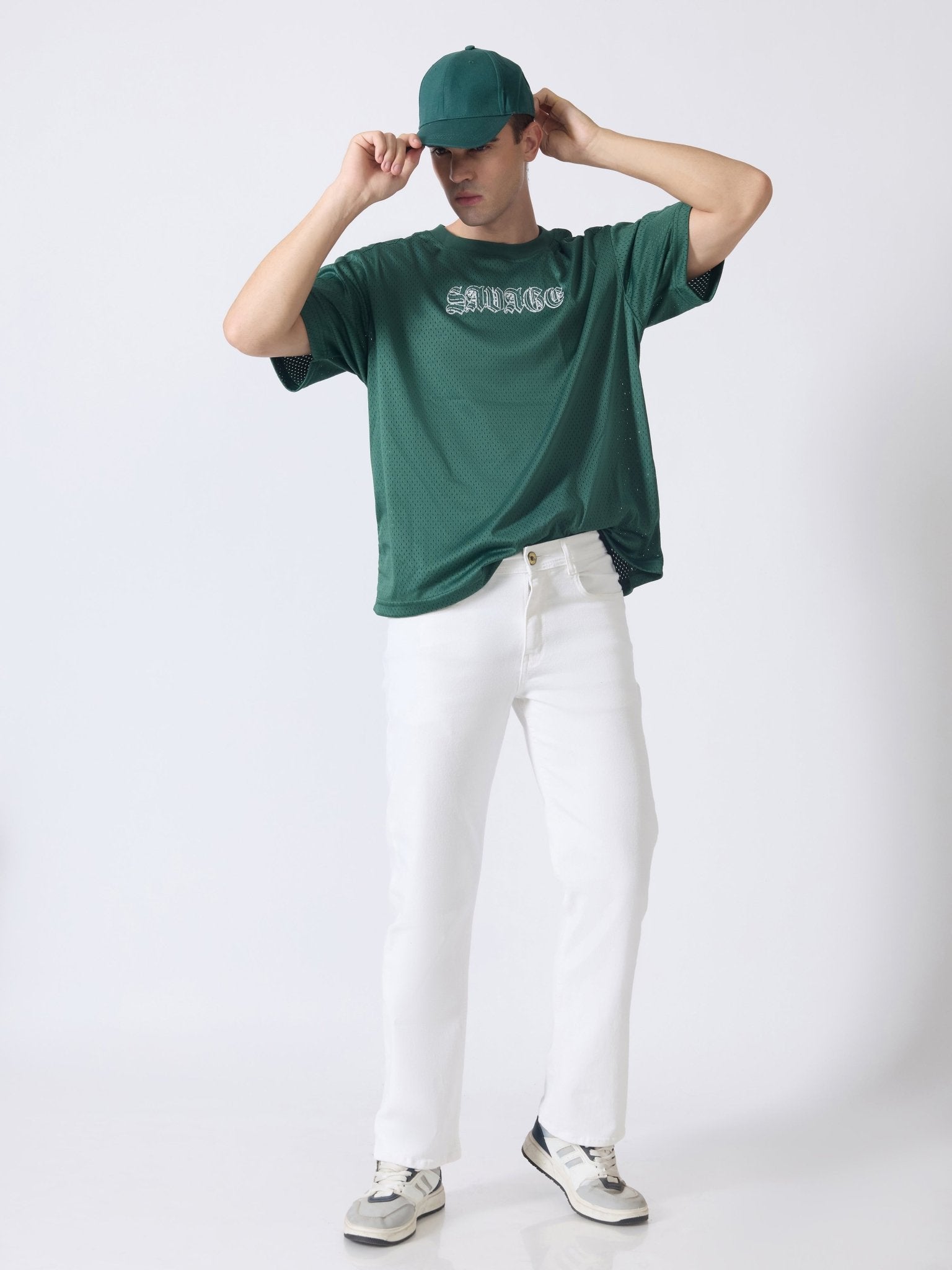 Linear - Straight Fit Jeans - White - Espanshe
