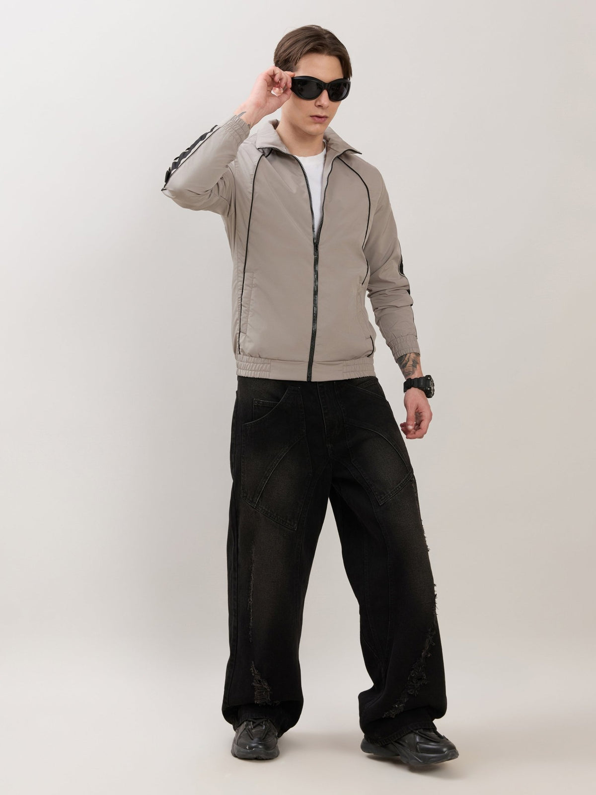 Mystic - Regular Track Jacket - Stone - Espanshe