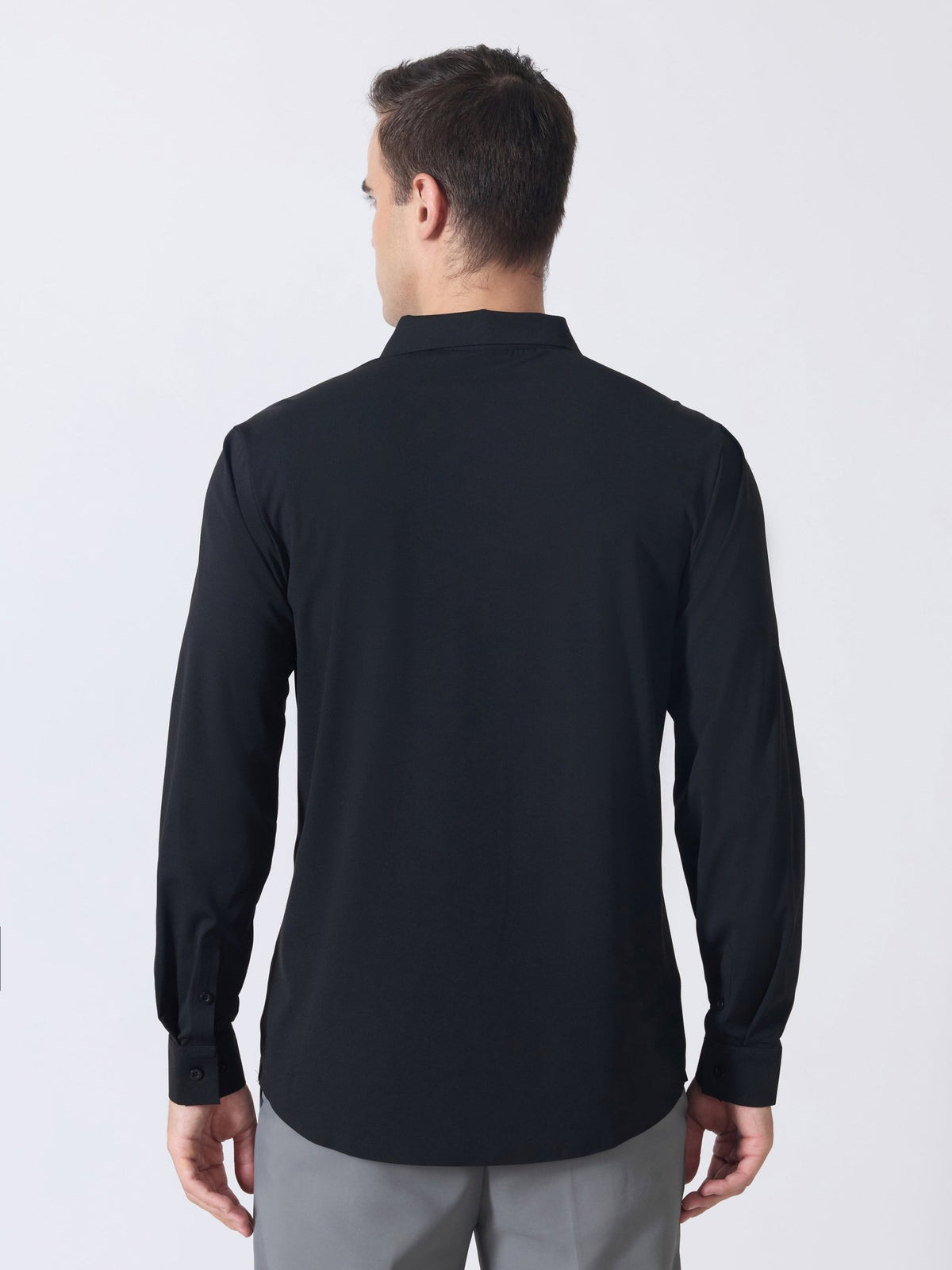Nemo-5 - Stone Embellished Shirt - Black - Espanshe