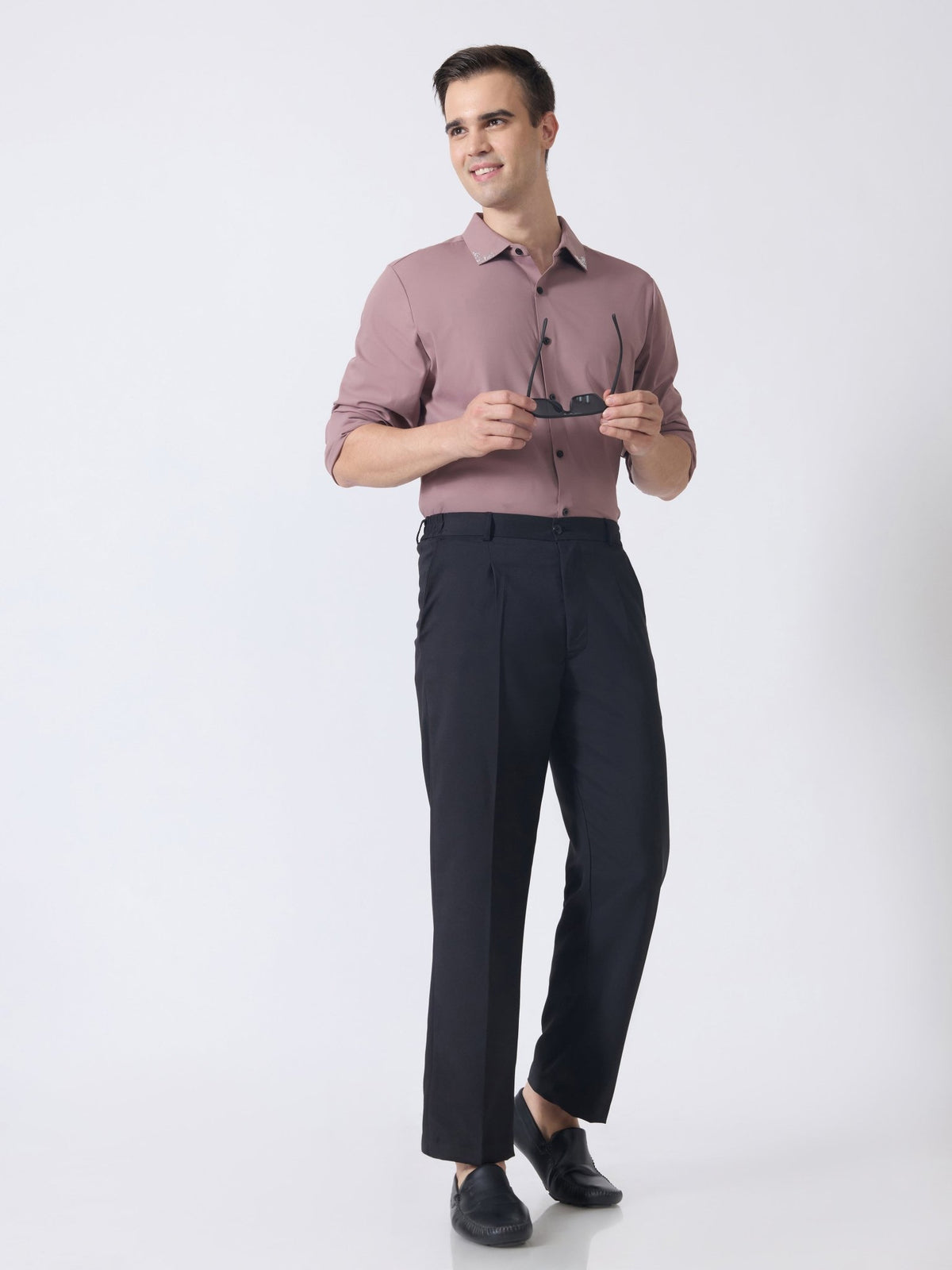 Nemo-6 - Stone Embellished Shirt - Mauve - Espanshe