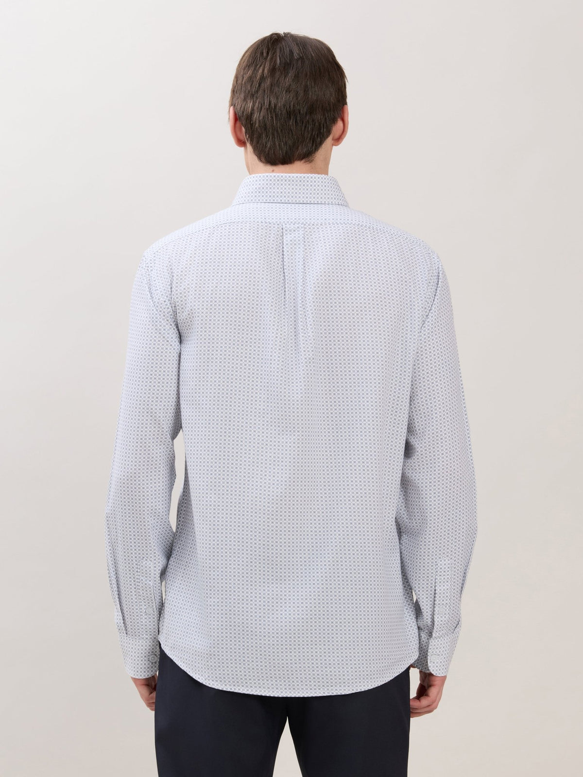 Nerelo - Smart Fit Printed Cotton Shirt - Light Blue - Espanshe