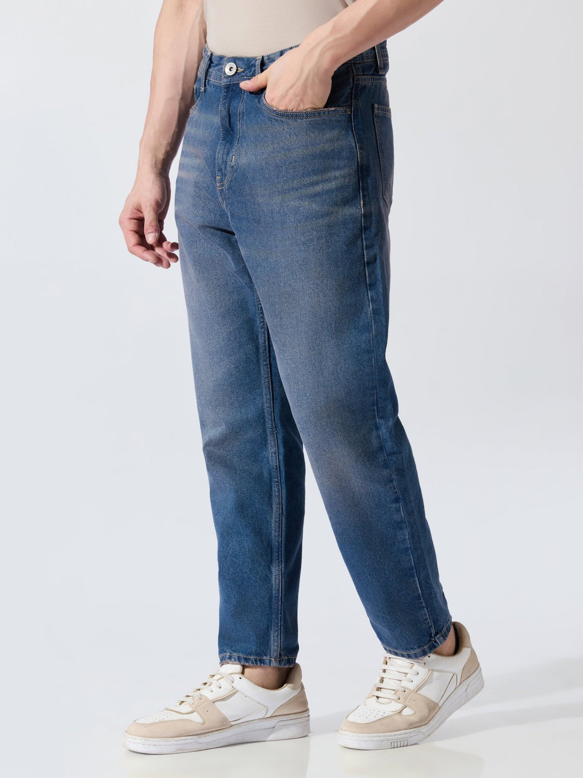 Nomad - Crop Fit Jeans - Blue - Espanshe