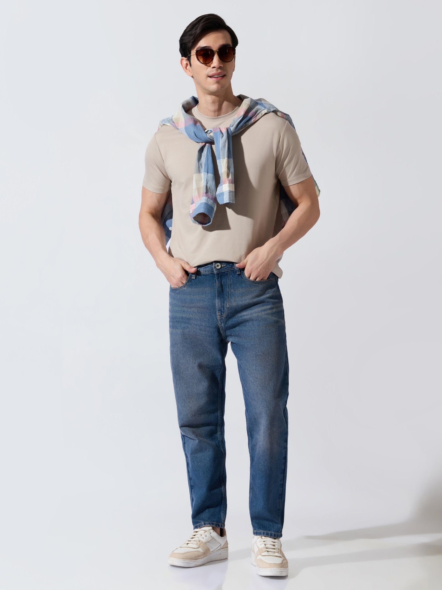 Nomad - Crop Fit Jeans - Blue - Espanshe