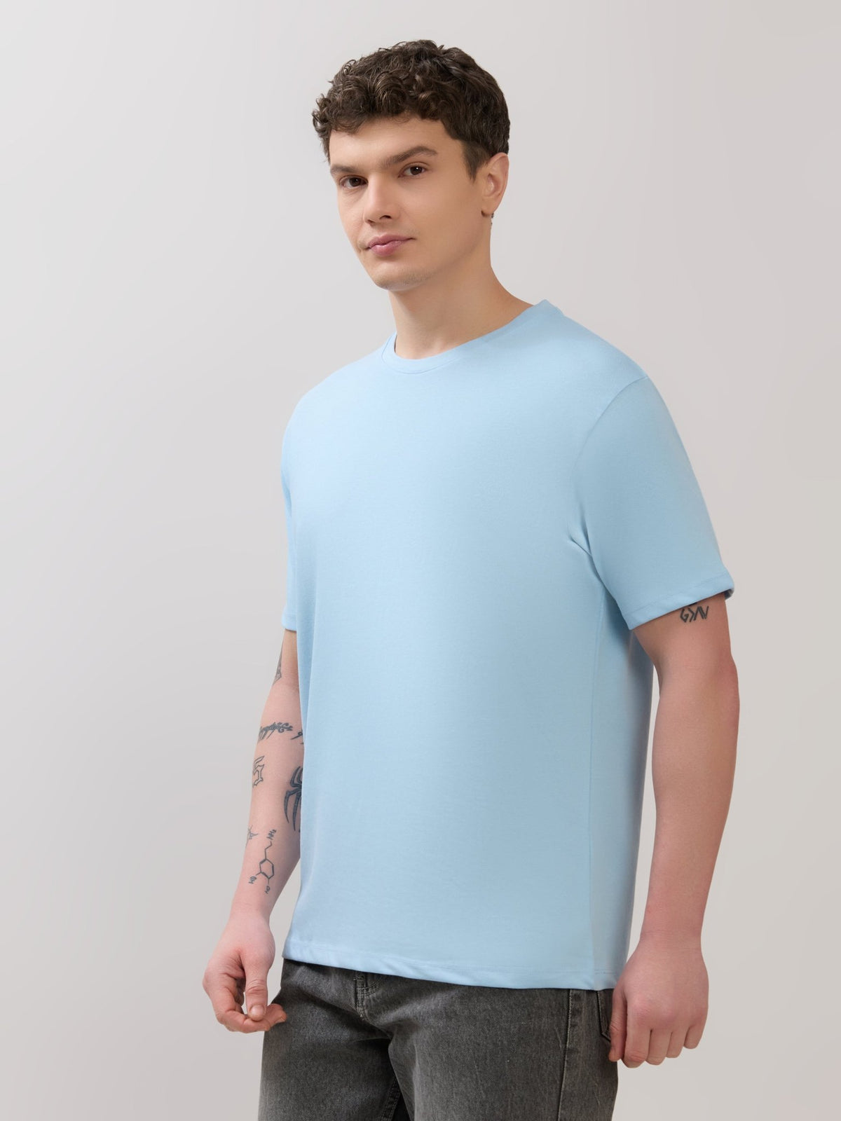 Zanaia - Slim Fit T-Shirt - Cool Blue - Espanshe