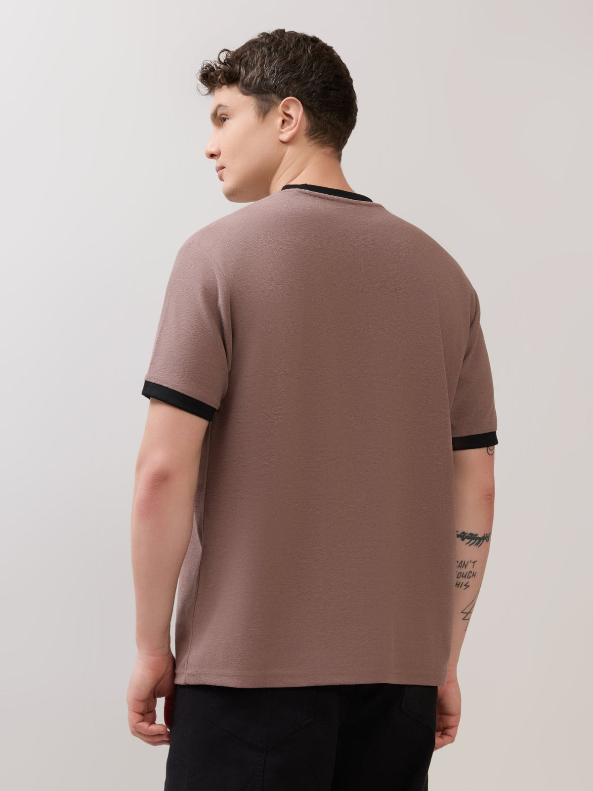 Karoon - Slim Fit Round-Neck T-Shirt - Mauve Taupe - Espanshe