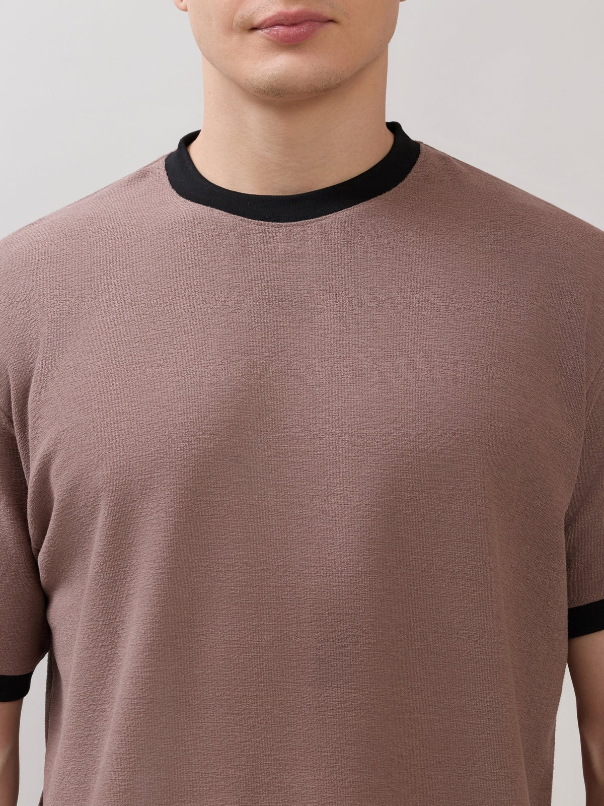 Karoon - Slim Fit Round-Neck T-Shirt - Mauve Taupe - Espanshe