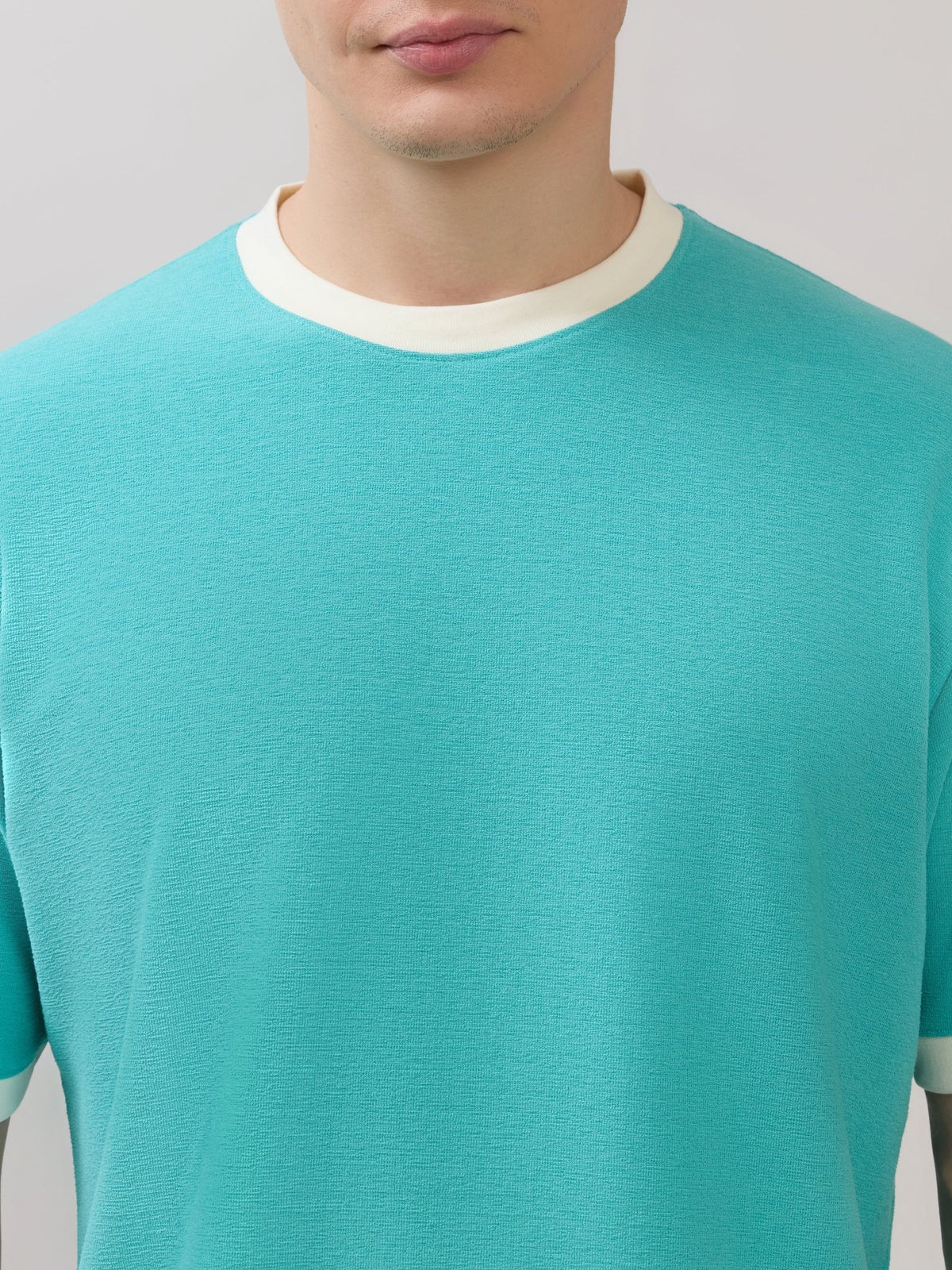 Karoon - Slim Fit Round-Neck T-Shirt - Light Blue - Espanshe
