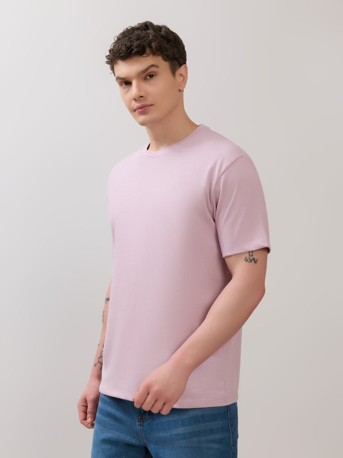 Zanaia - Slim Fit T-Shirt - Baby Pink - Espanshe
