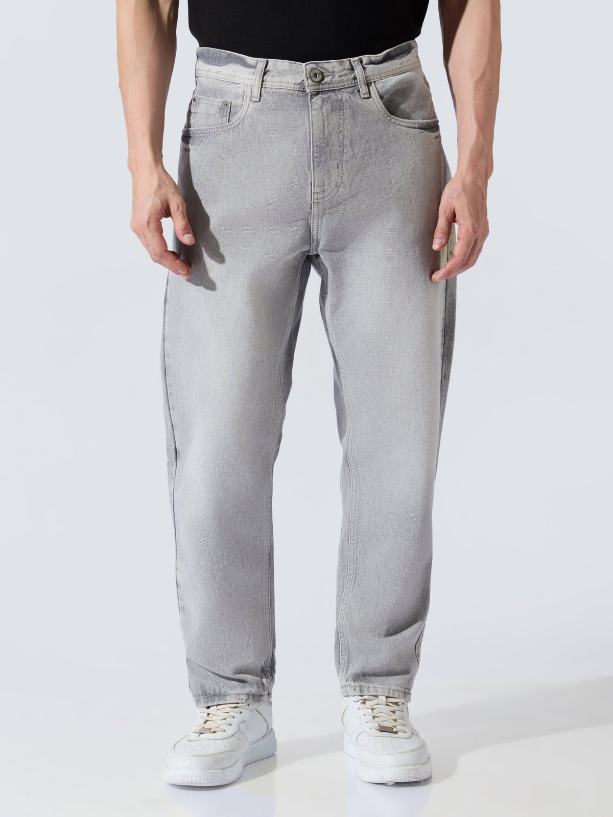 Buffer - Crop Fit Jeans - Grey - Espanshe