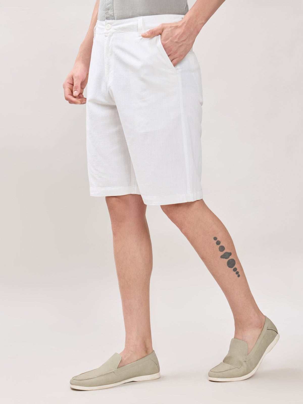 Origin - Regular Fit Shorts- White - Espanshe