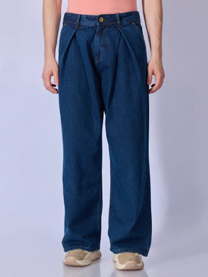 Men's  Baggy Pleated Jeans 