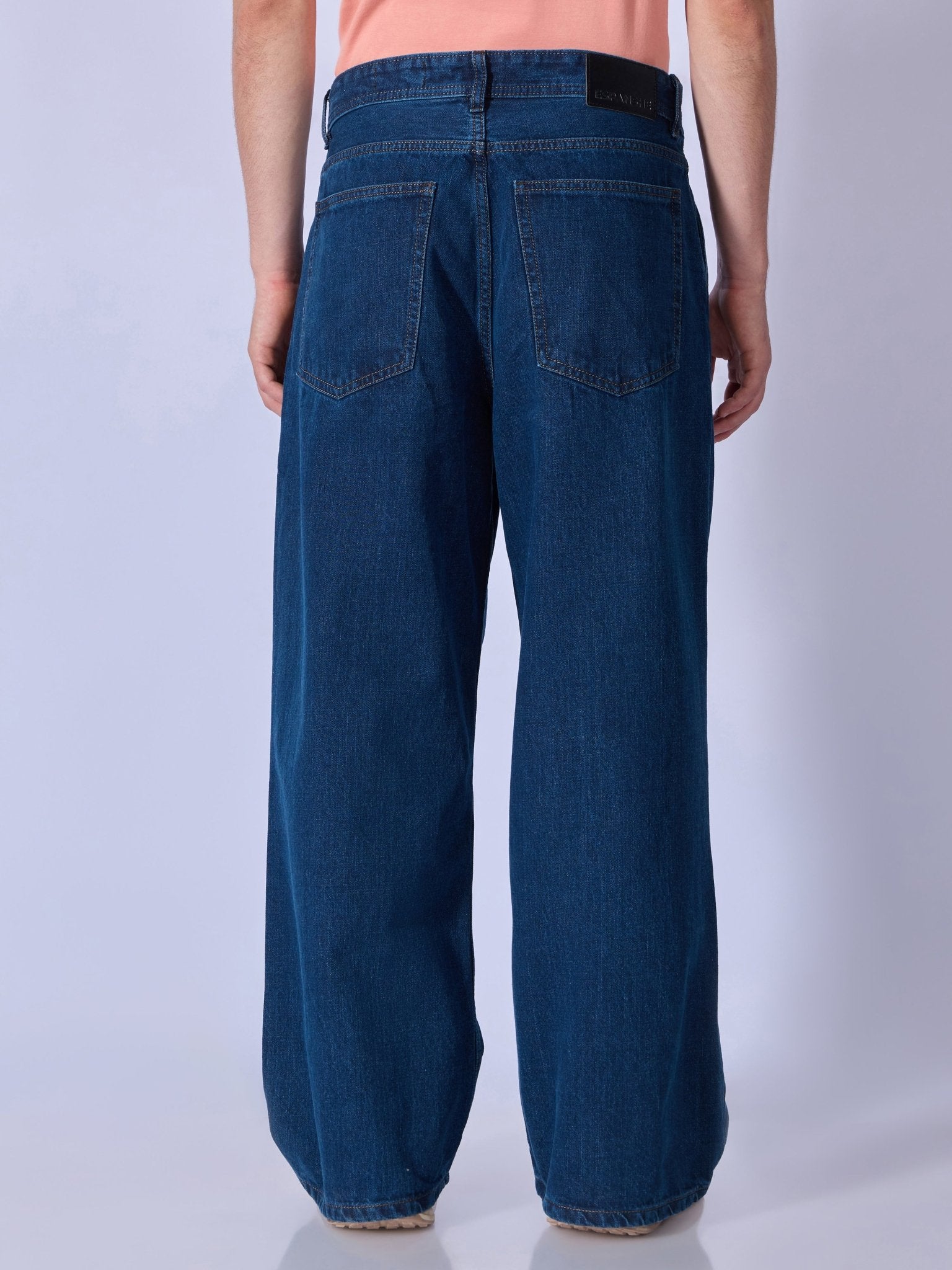 Quro - Baggy Pleated Jeans - MS Blue - Espanshe