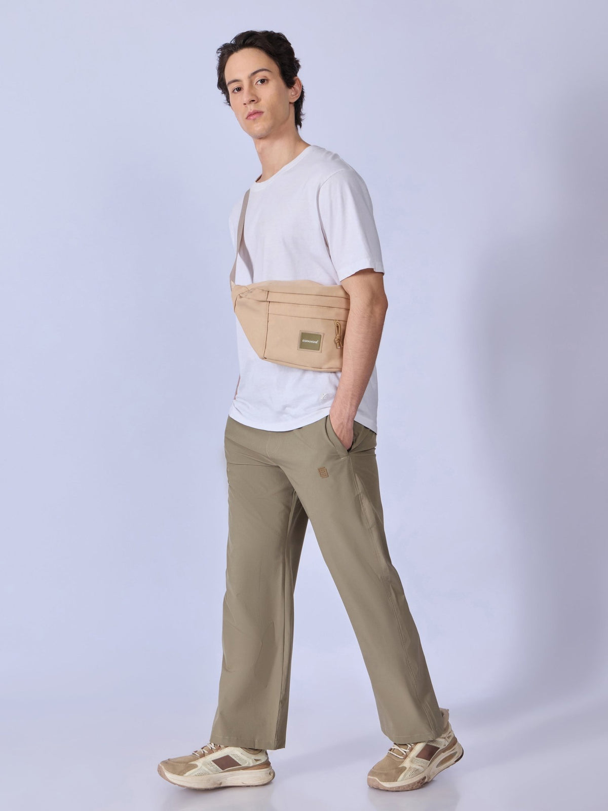 Russo - Straight Fit Track Pant - Dark Sand - Espanshe