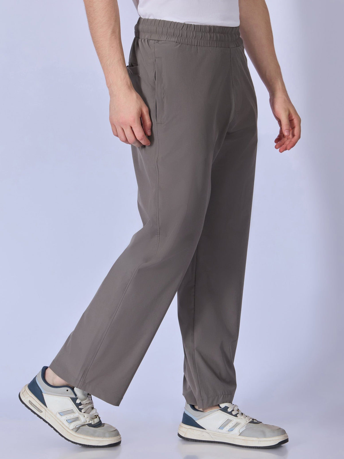 Russo - Straight Fit Track Pant - Rice Grey - Espanshe