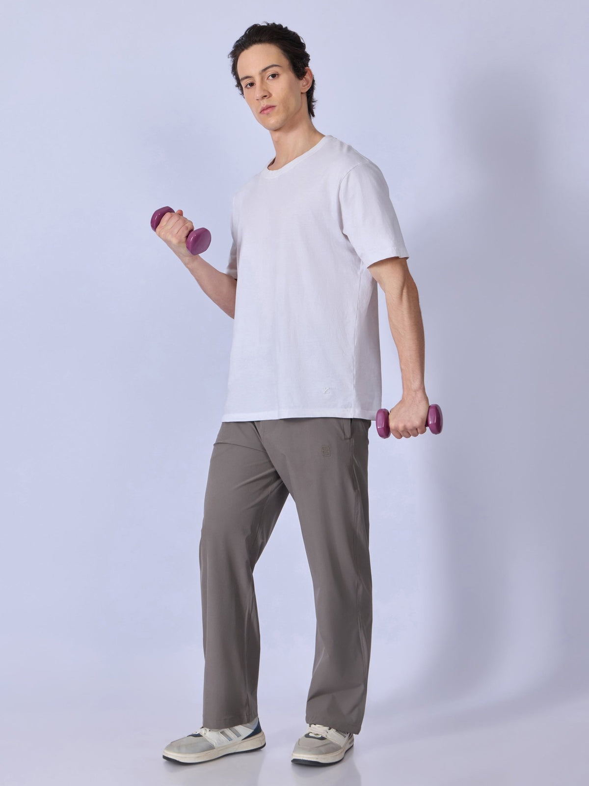 Russo - Straight Fit Track Pant - Rice Grey - Espanshe