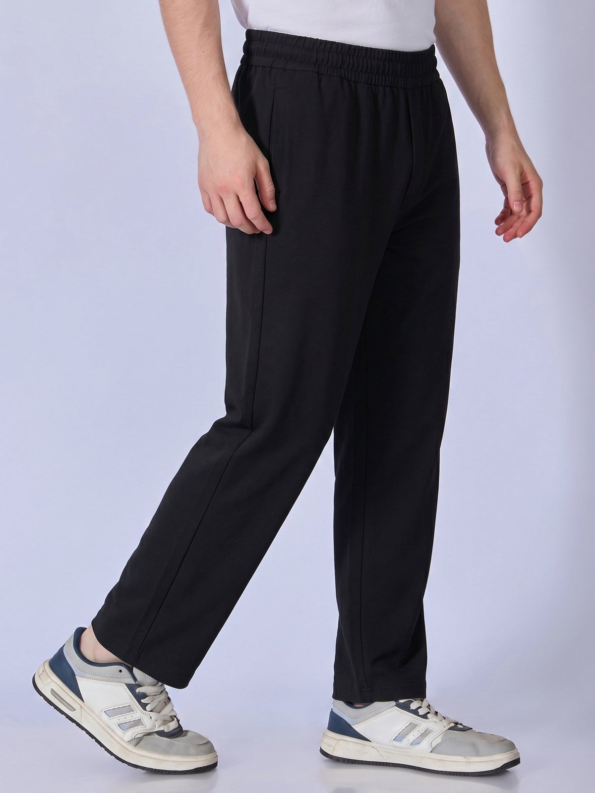 Russo - Straight Fit Track Pant - Black - Espanshe