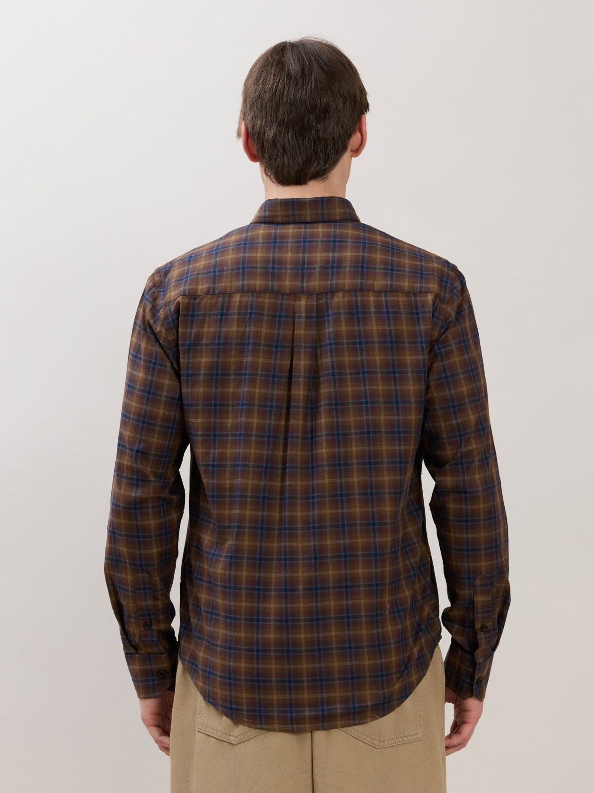 Sanana - Melange Checks Shirt - Brown - Espanshe