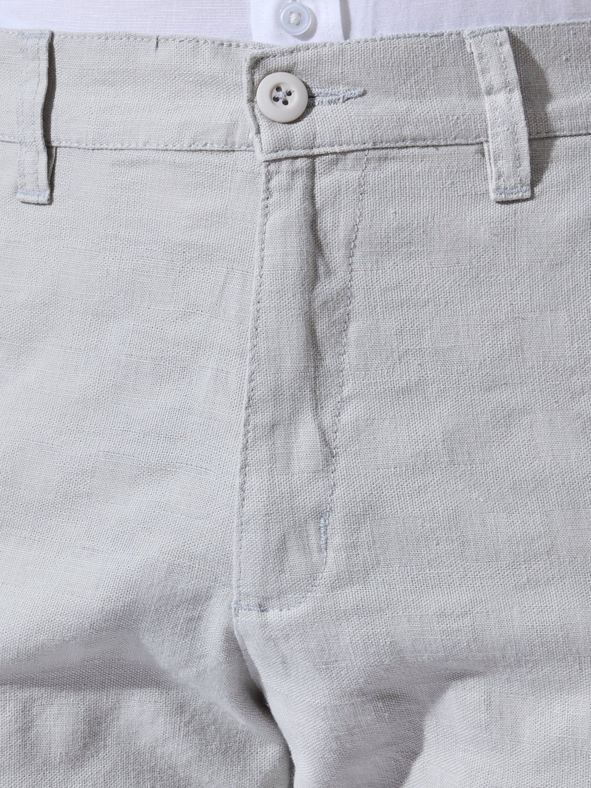 Sira - Slim Fit Cotton Pant - Light Grey - Espanshe