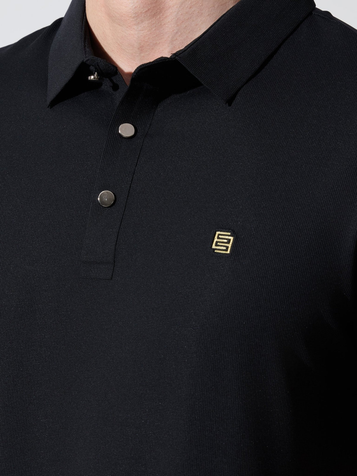 Solaris Bloom - Black Regular Fit Polo T-Shirt - Espanshe
