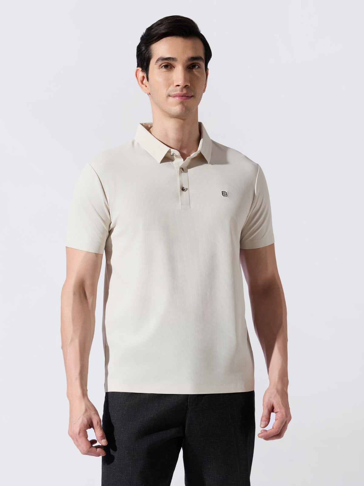 Solaris Bloom - Cream Regular Fit Polo T-Shirt - Espanshe