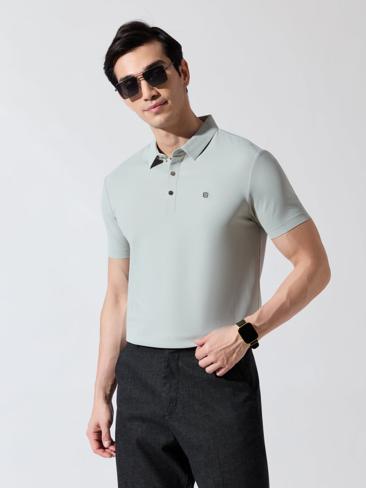 Solaris Bloom - Light Green Regular Fit Polo T-Shirt - Espanshe