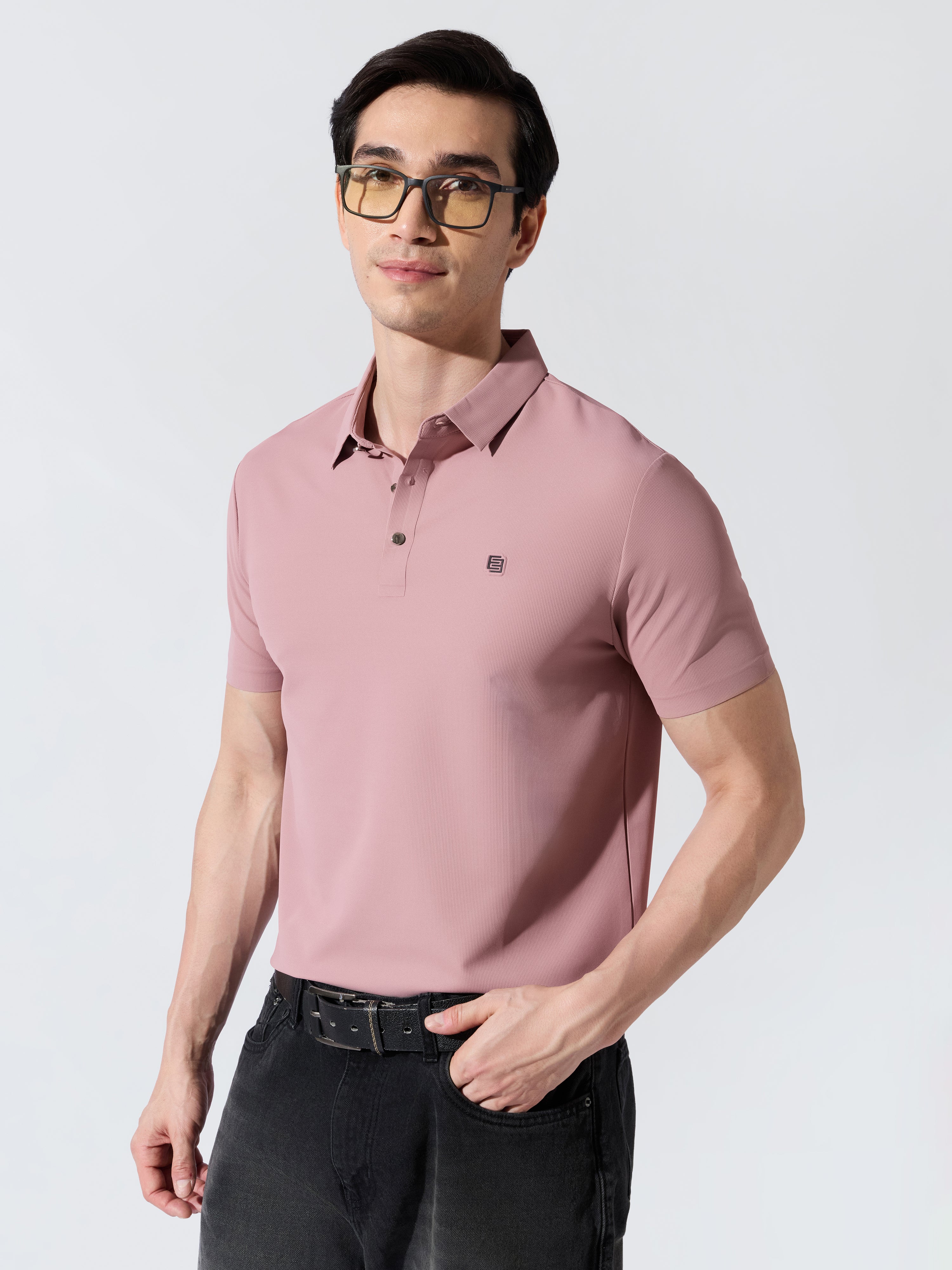 Solaris Bloom - Pink Regular Fit Polo T-Shirt