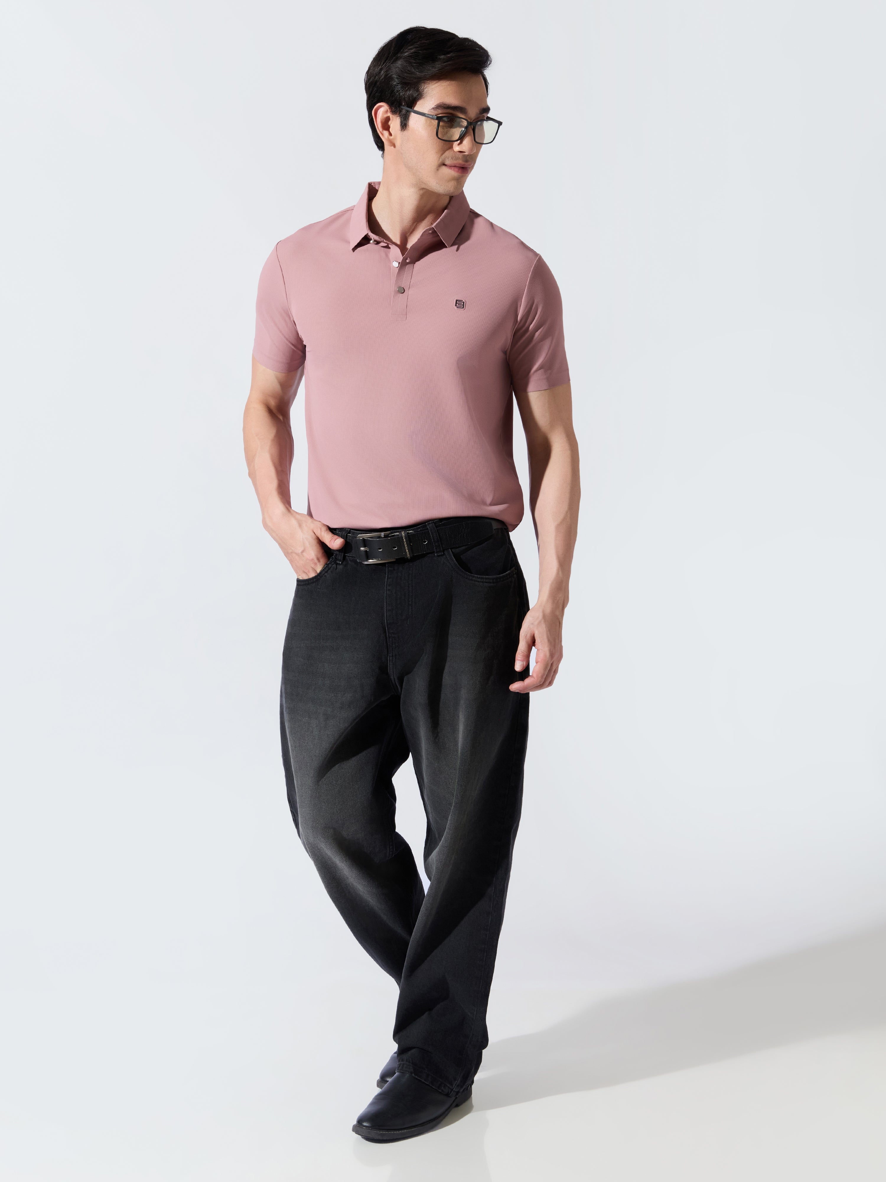 Solaris Bloom - Pink Regular Fit Polo T-Shirt