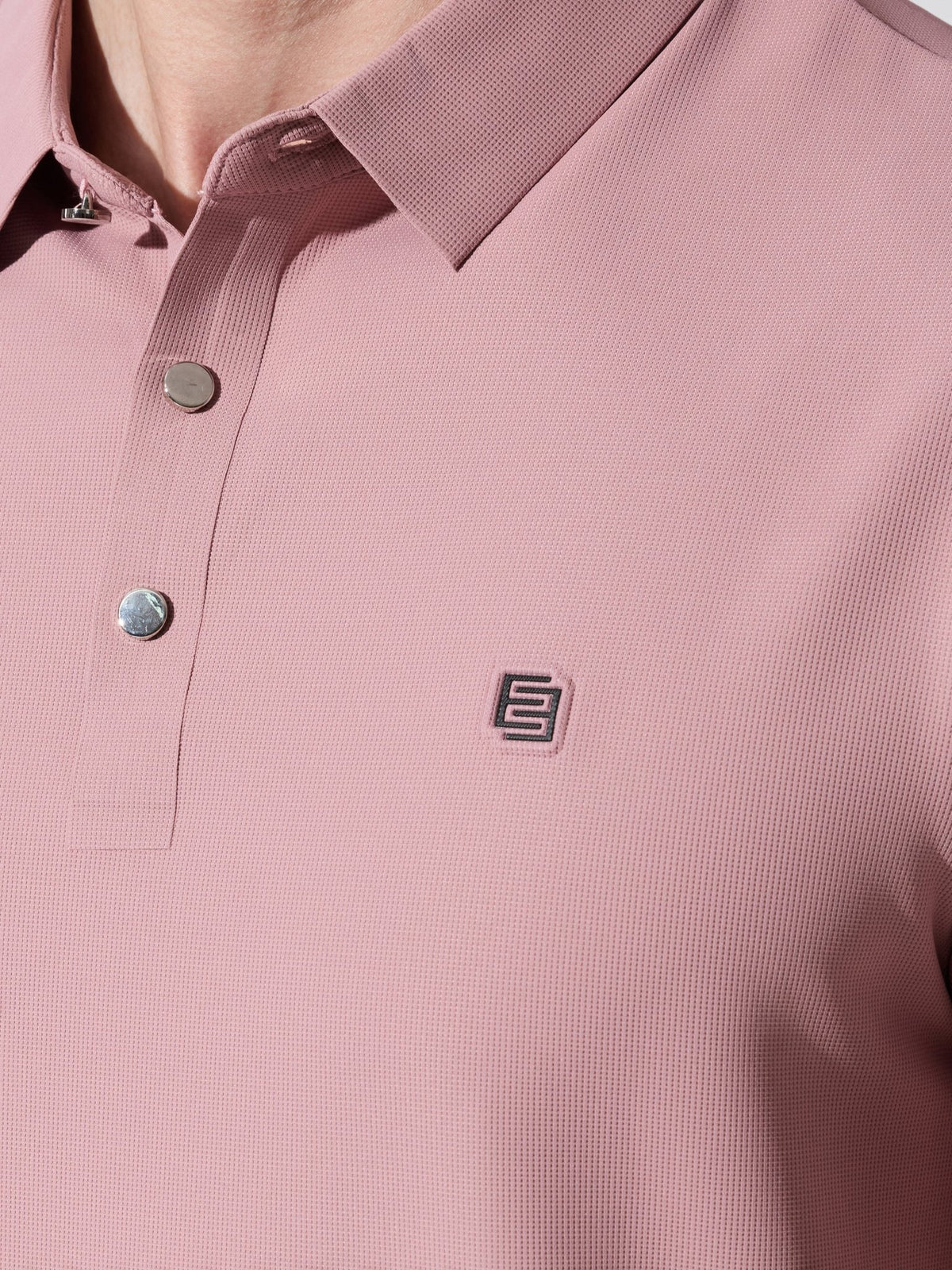 Solaris Bloom - Pink Regular Fit Polo T-Shirt - Espanshe