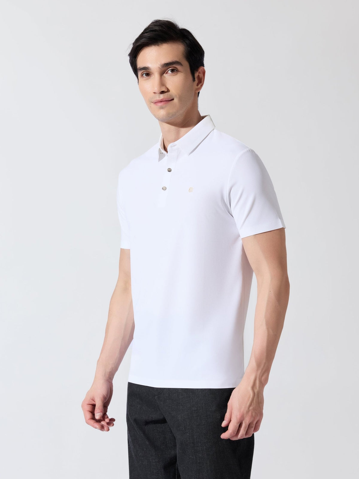 Solaris Bloom - White Regular Fit Polo T-Shirt - Espanshe