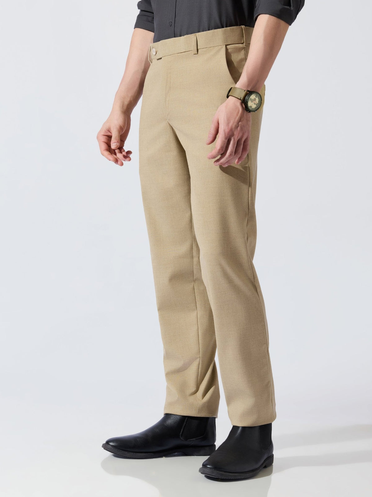 Tuna - Classic Formal Pant - Dark Beige - Espanshe