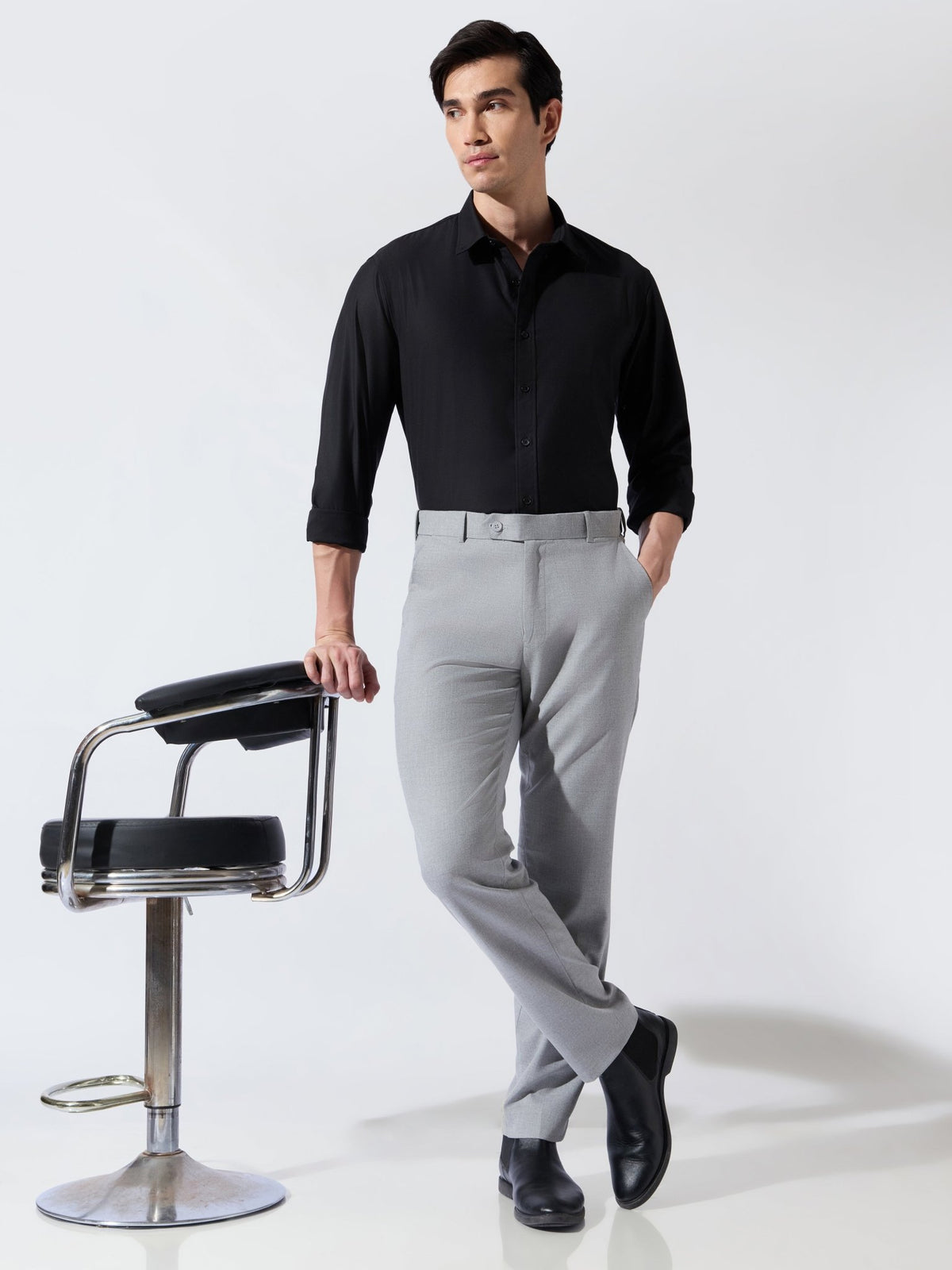 Tuna - Classic Formal Pant - Light Grey - Espanshe