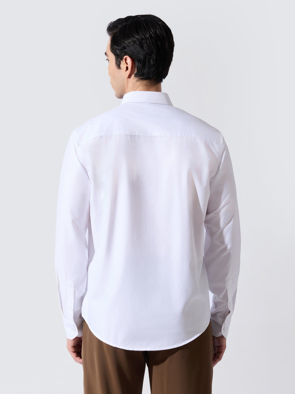 Vosha - Relaxed Fit Plain Shirt - White - Espanshe